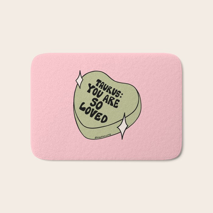 Taurus Conversation Heart Bath Mat Gallery Image 1