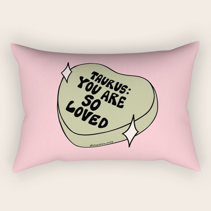 Taurus Conversation Heart Rectangular Pillow Gallery Image 2