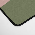 Wavy Check - Green And Peach - Checkerboard Pattern Print Desk Mat Gallery Image 4