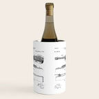 Acoustic Guitar Patent - Guitar Player Music Lover Art - Black Chalkboard Wine Chiller Gallery Image 1