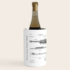 Acoustic Guitar Patent - Guitar Player Music Lover Art - Black Chalkboard Wine Chiller Gallery Image 2