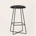 Midnight Floralscape Moody Baroque Opulent Flowers Stool Gallery Image 1