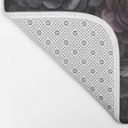 Midnight Floralscape Moody Baroque Opulent Flowers Bath Mat Gallery Image 2