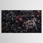 Midnight Floralscape Moody Baroque Opulent Flowers Tablecloth Gallery Image 2