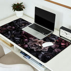 Midnight Floralscape Moody Baroque Opulent Flowers Desk Mat Gallery Image 2