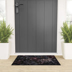 Midnight Floralscape Moody Baroque Opulent Flowers Welcome Mat Gallery Image 3