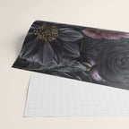 Midnight Floralscape Moody Baroque Opulent Flowers Wrapping Paper Gallery Image 2