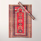 Kazak Southwest Caucasus Niche Rug Print Wrapping Paper Gallery Image 1