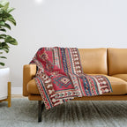 Kazak Southwest Caucasus Niche Rug Print Throw Blanket Gallery Image 1