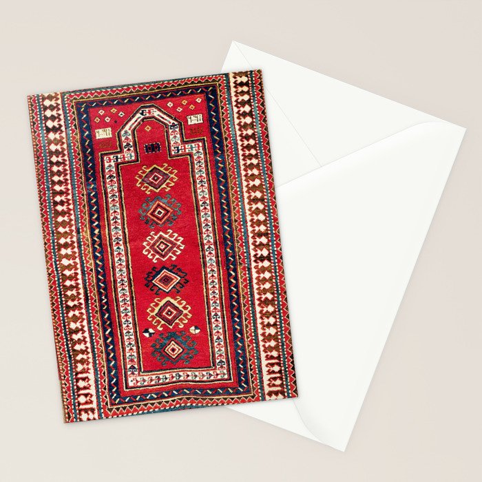 Kazak Southwest Caucasus Niche Rug Print Stationery Card Gallery Image 2