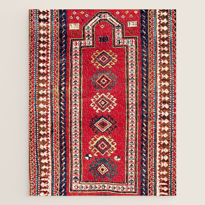 Kazak Southwest Caucasus Niche Rug Print Jigsaw Puzzle Gallery Image 1