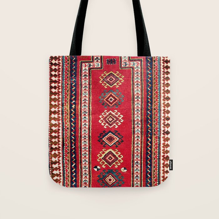Kazak Southwest Caucasus Niche Rug Print Tote Bag Gallery Image 1