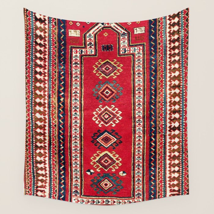 Kazak Southwest Caucasus Niche Rug Print Wall Tapestry Gallery Image 4