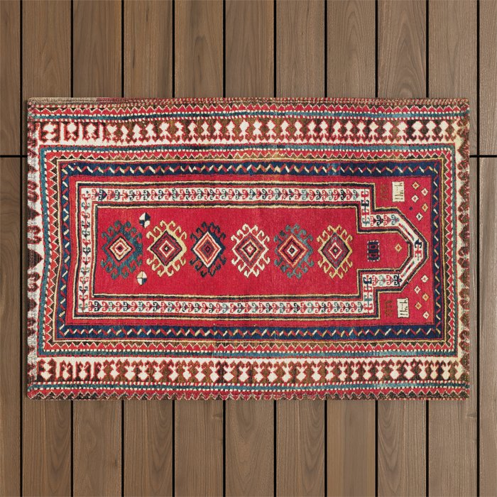 Kazak Southwest Caucasus Niche Rug Print Outdoor Rug Gallery Image 1