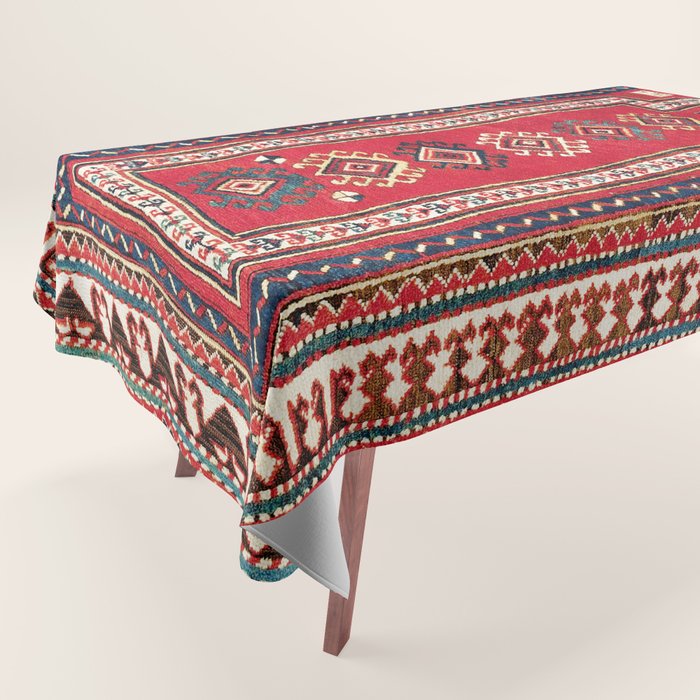 Kazak Southwest Caucasus Niche Rug Print Tablecloth Gallery Image 1