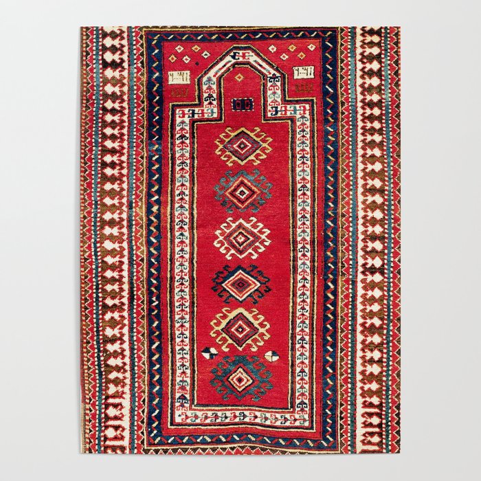 Kazak Southwest Caucasus Niche Rug Print Poster Gallery Image 4