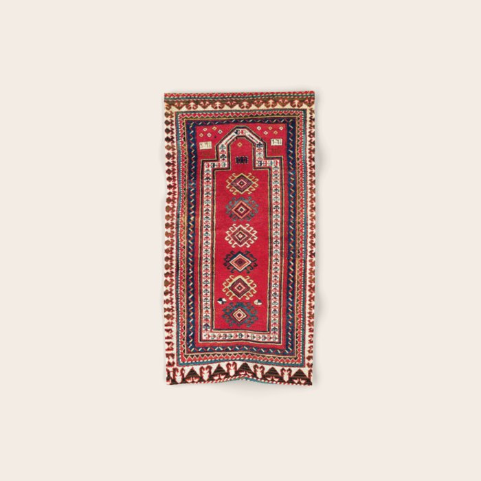 Kazak Southwest Caucasus Niche Rug Print Bath Towel Gallery Image 1