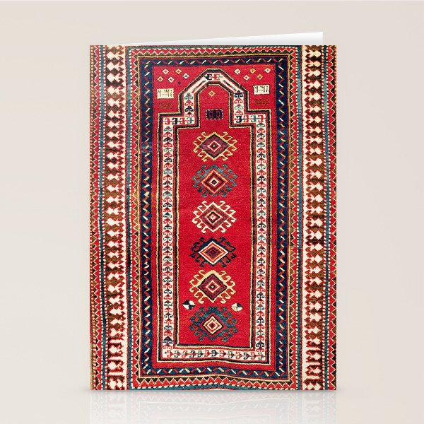 Kazak Southwest Caucasus Niche Rug Print Stationery Card Gallery Image 2