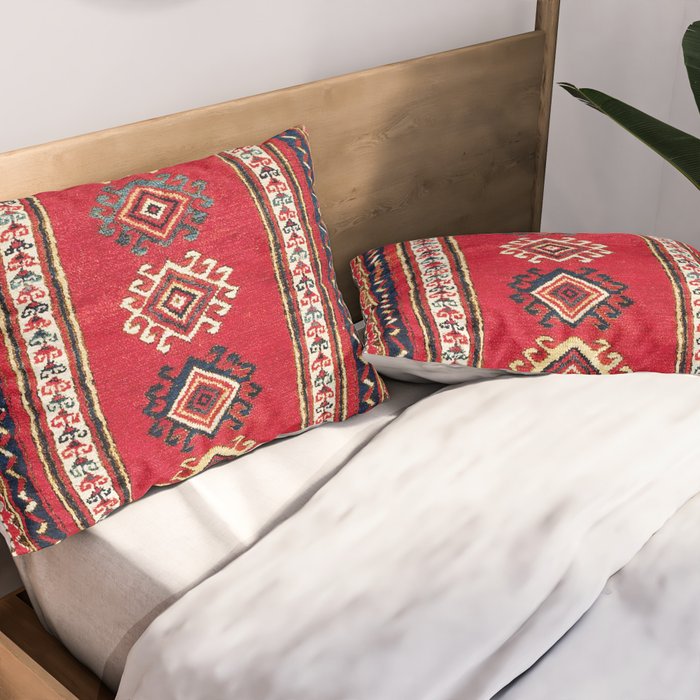 Kazak Southwest Caucasus Niche Rug Print Pillow Sham Gallery Image 2