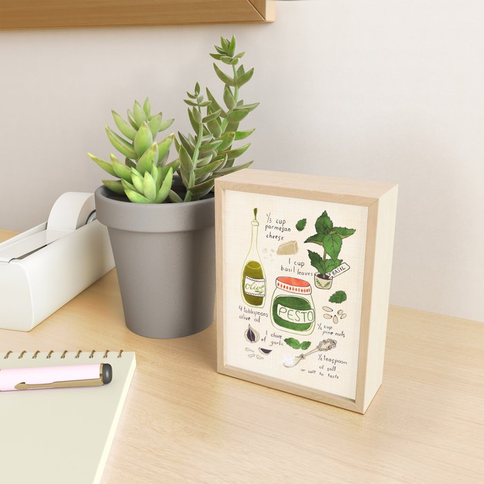 Pesto. Illustrated Recipe. Mini Art Print Gallery Image 2