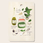 Pesto. Illustrated Recipe. Cutting Board Gallery Image 1