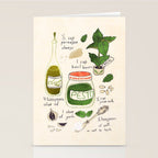 Pesto. Illustrated Recipe. Stationery Card Gallery Image 2