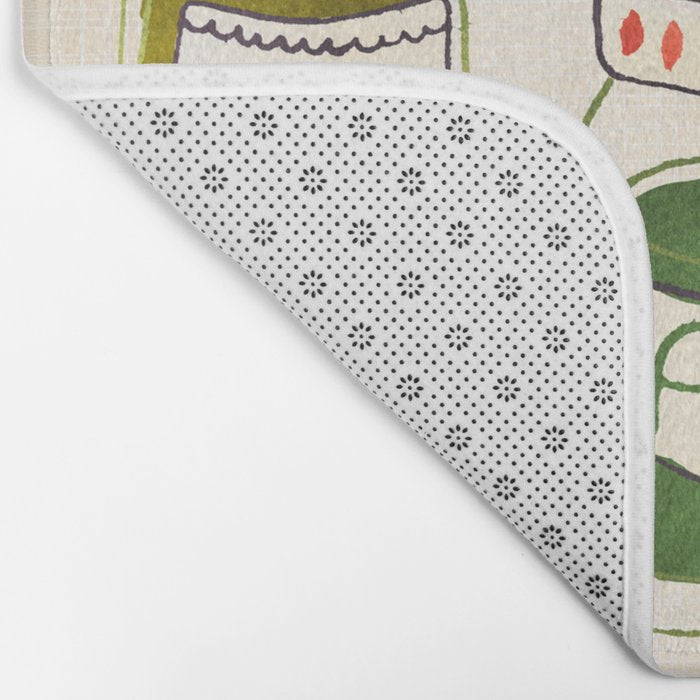 Pesto. Illustrated Recipe. Bath Mat Gallery Image 2
