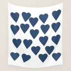 Hearts Navy Wall Tapestry Gallery Image 4