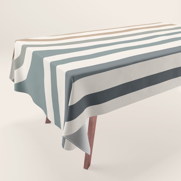 Bold Curvature Stripes II Tablecloth Gallery Image 1