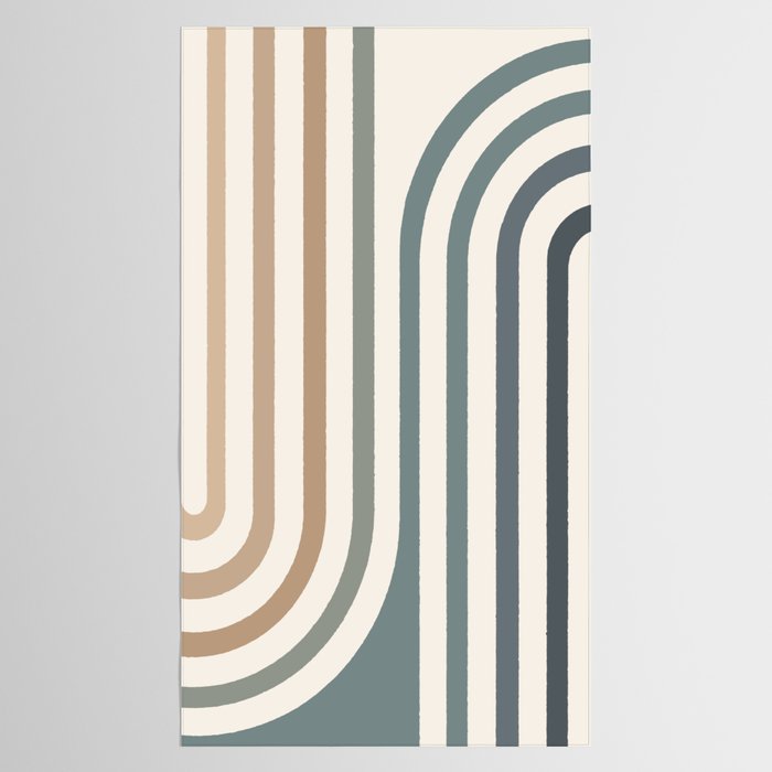 Bold Curvature Stripes II Tablecloth Gallery Image 2