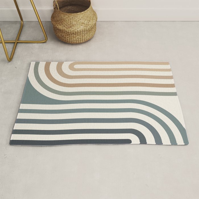 Bold Curvature Stripes II Rug Gallery Image 1