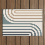 Bold Curvature Stripes II Outdoor Rug Gallery Image 1