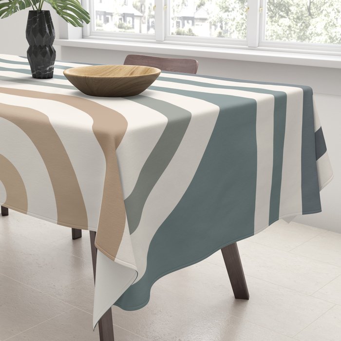Bold Curvature Stripes II Tablecloth Gallery Image 3