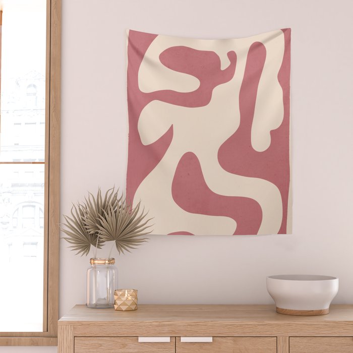 Modern Abstract Shapes 88 Wall Tapestry Gallery Image 2