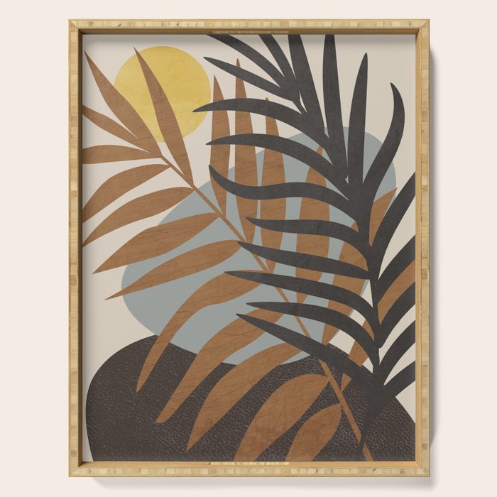 Abstract Tropical Art IV Serving Tray Gallery Image 1