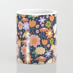 Floral pattern dark Coffee Mug Gallery Image 4