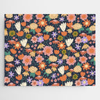 Floral pattern dark Jigsaw Puzzle Gallery Image 1