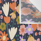 Floral pattern dark Wall Tapestry Gallery Image 3