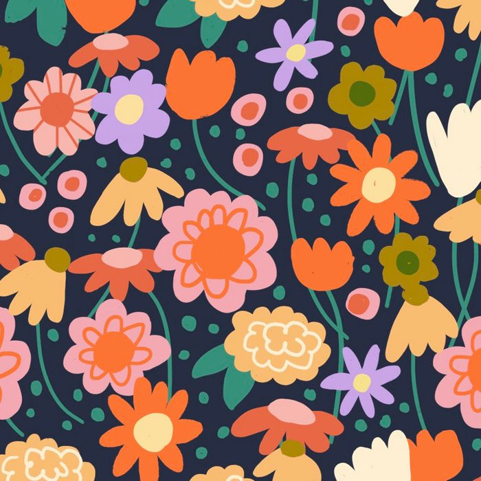 Floral pattern dark Coffee Mug Gallery Image 2
