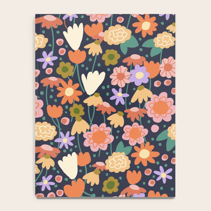 Floral pattern dark Notebook Gallery Image 4