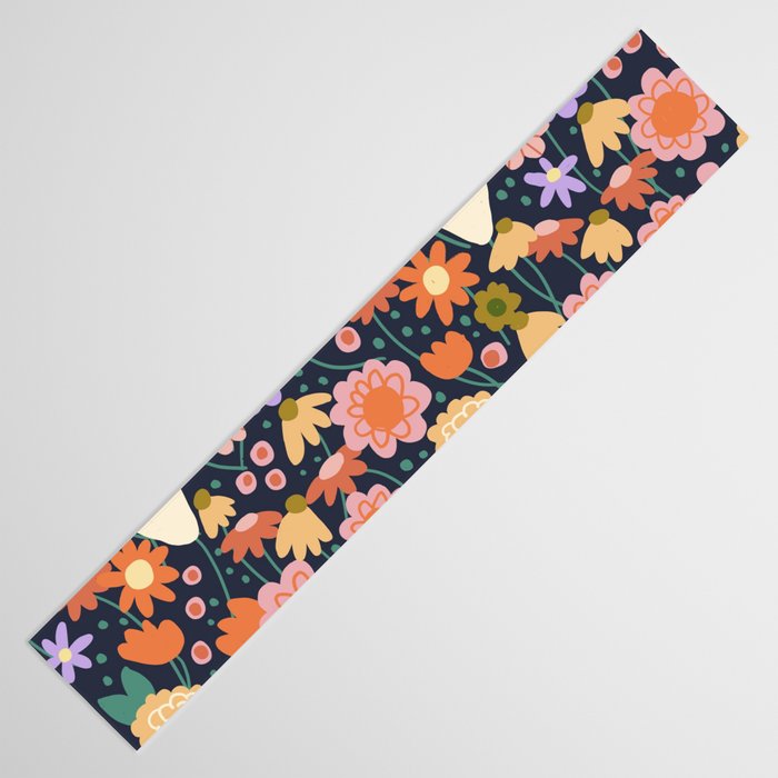 Floral pattern dark Table Runner Gallery Image 3