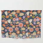 Floral pattern dark Wall Hanging Gallery Image 1