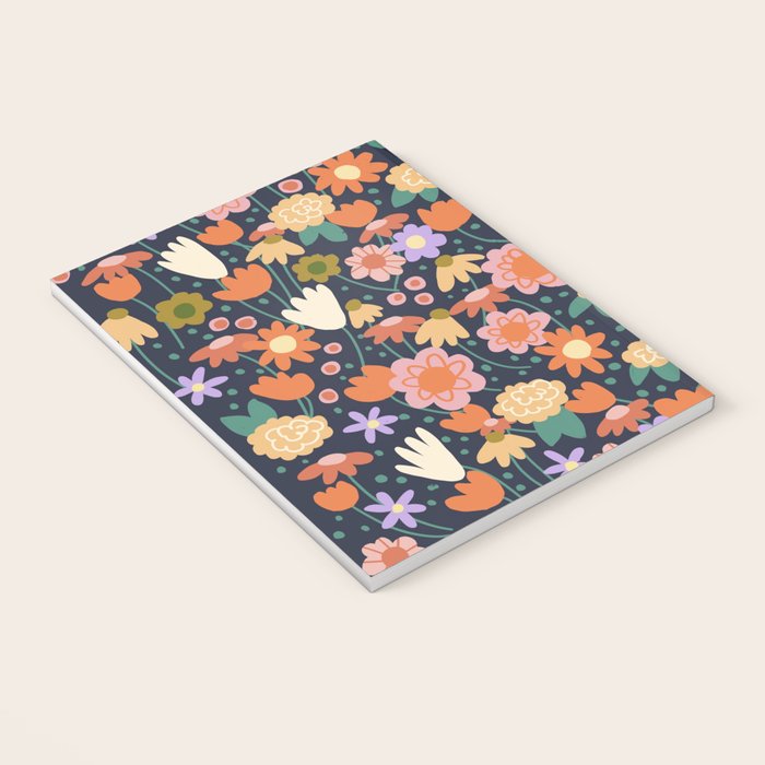 Floral pattern dark Notebook Gallery Image 3