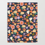 Floral pattern dark Poster Gallery Image 4