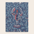 Lobster and crab coastal nostalgia navy Notebook Gallery Image 4