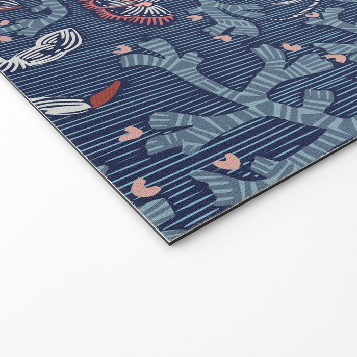 Lobster and crab coastal nostalgia navy Welcome Mat Gallery Image 2