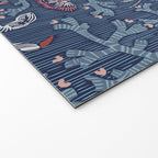Lobster and crab coastal nostalgia navy Welcome Mat Gallery Image 2