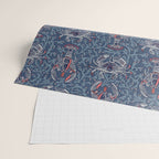 Lobster and crab coastal nostalgia navy Wrapping Paper Gallery Image 2