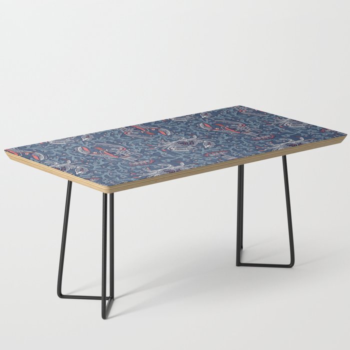 Lobster and crab coastal nostalgia navy Coffee Table Gallery Image 1
