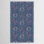 Lobster and crab coastal nostalgia navy Tablecloth Gallery Image 2